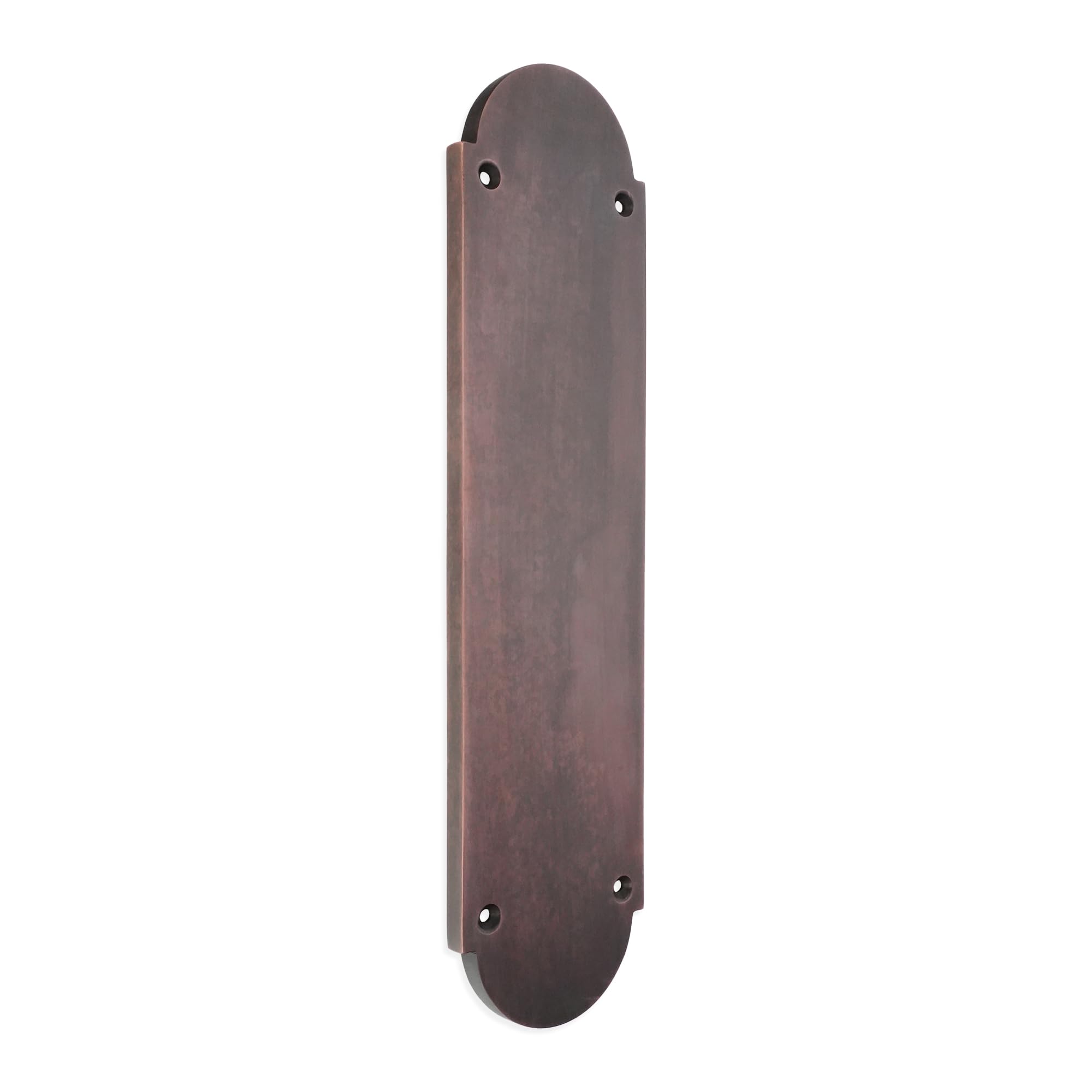 Infinity Decor Victorian Style Half Round Shaped Finger Push Plate in Aged Bronze 300 x 75mm – Solid Brass Finger Plate for Interior or Exterior Doors