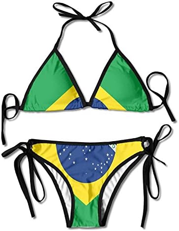 Flag of Brazil Bikini Women's Summer Swimwear Triangle Top Bikinis Swimsuit Sexy 2-Piece Set