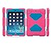 ACEGUARDER Apple Ipad Mini 2 Case Waterproof Rainproof Shockproof Kids Proof Case for Ipad Mini 2 (Gifts Outdoor Carabiner + Whistle + Handwritten Touch Pen) (Rose/Light Blue)