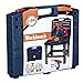 Playkidiz Construction Workbench for Kids Portable Boys & Girls Toy Playset includes Working Electric Power Drill, Travel Carry Case & 45+ Tools & Accessories to Build a Realistic Workbench Ages 3+