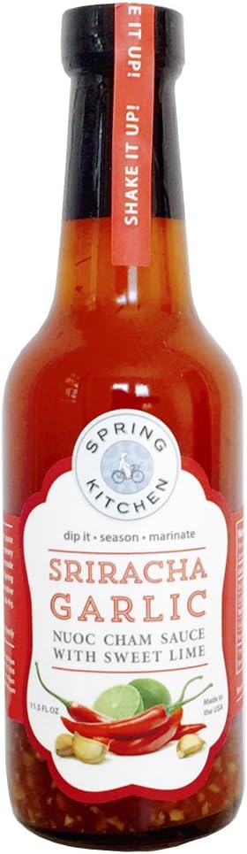 SPRING KITCHEN Garlic Nuoc Cham Sauce with Sweet Lime, Sriracha, 11.5 Fluid Ounce