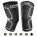 CAMBIVO Knee Brace, Knee Compression Sleeve Support for Running, Arthritis, ACL, Meniscus Tear, Sports, Joint Pain Relief and Injury Recovery (Large (19'' - 21''), Gray-2Pack)