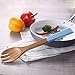 COOKSMARK 5 Piece, 13-Inch Bamboo Wood Nonstick Cooking Utensils - Wooden Spoons and Spatula Utensil Set with Multicolored Silicone Handles in Red, Yellow, Green, Orange, Blue
