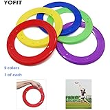 YOFIT 10 Inch Flying Ring with Assorted Colors, Set of 5
