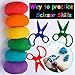 Play Doh / Pretend Play - Scissors Tool - 3 Pieces Assorted Colors. **NON-TOXIC Saftety Stationery Plastic Scissors.**