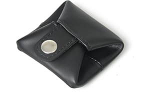 JAJMO LEGACY Leather Coin Pouch Change Holder Mini Pocket Wallet for Coins Men Women (Black, Pack of 1)
