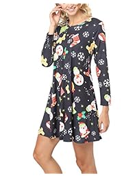 Vestido con estampado navideño, de la marca iGenjun