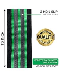 Resistance Hip Band - Black - Circle - Thick and Nonslip Design - 15 Inches Size - for Men or Women - Exercise Guide - Gift Inside - Banda de Resistencia de la Cadera - for Legs and Butt