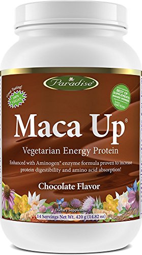 Paradise Herbs Maca Up Protein Powder, Chocolate, 420 Gram