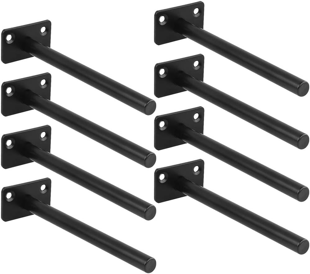 Paquete de 8 soportes ocultos para estantes flotantes de 6 pulgadas de
