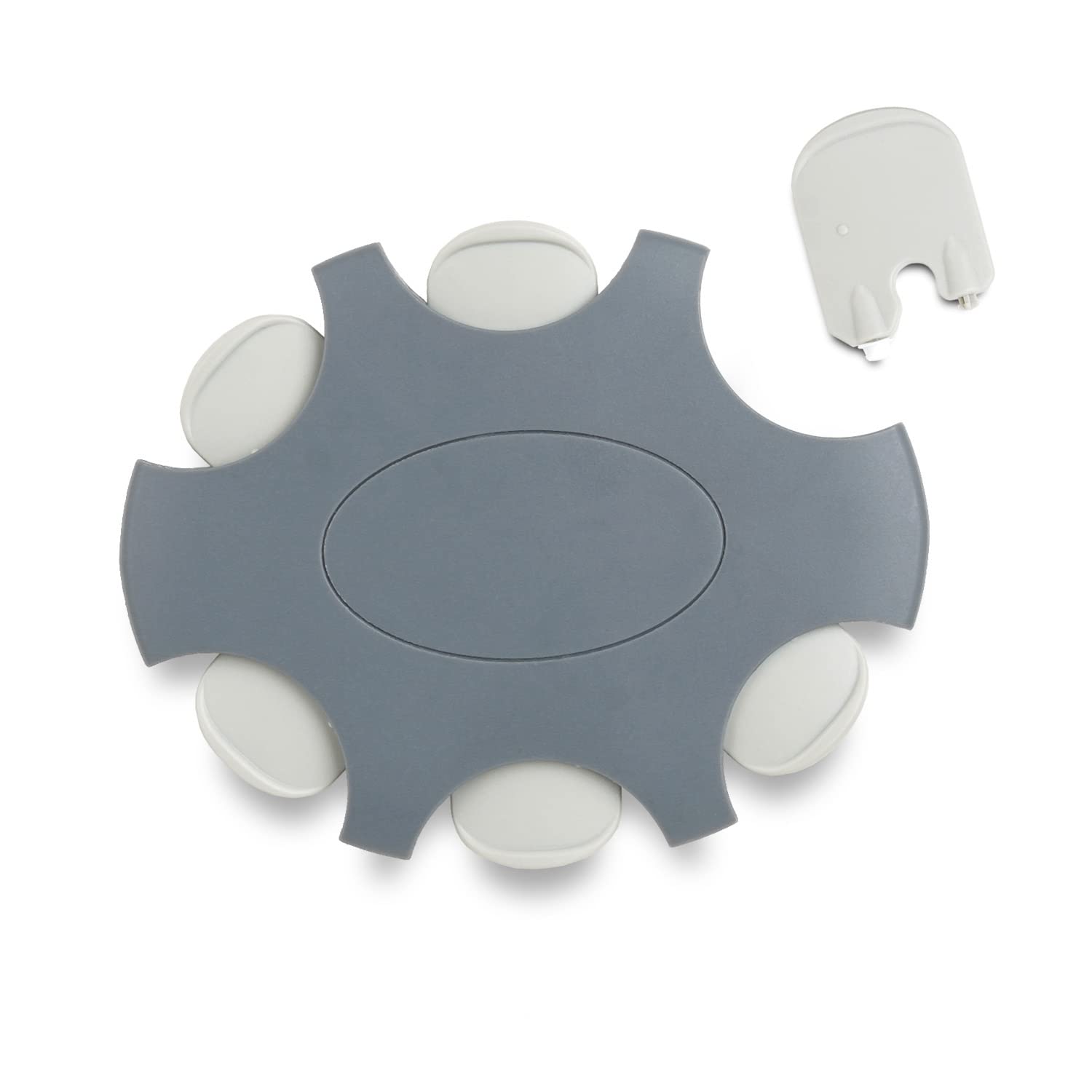 JB White 6 Pieces ProWax Wax Guards for Hearing aids Suitable for Oticon and Bernafon Speakers, 1x Dispenser Disk with 6 Tools and 6 Filters, Gray