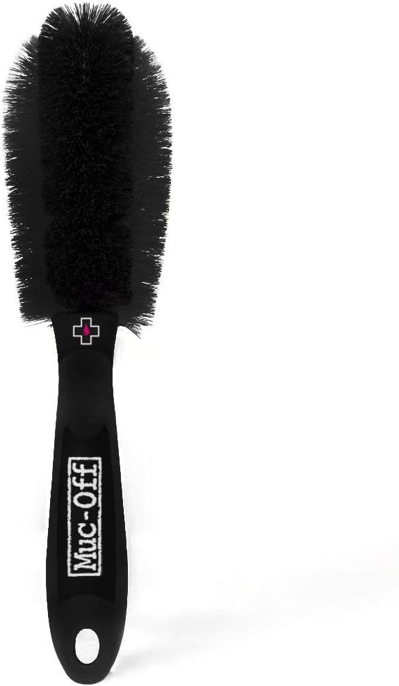 Muc-Off Wheel and Component Brush, Curved Bike Cleaning Brush for Rims Spokes, and Components