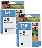 HP No. 45 Black Ink Cartridge Twin Pack (51645A)