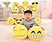 Leegoal Emoji Smiley Emoticon Yellow Round Cushion Pillow Stuffed Plush Toy Doll