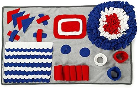 Henweit Snuffle Mat - Feeding Mat for Dogs - Feeding Mat - Encourages Natural Foraging Skills - Easy to Fill - Fun to Use Design - Durable and Machine Washable - Perfect for Pet Dog Cat Puppy