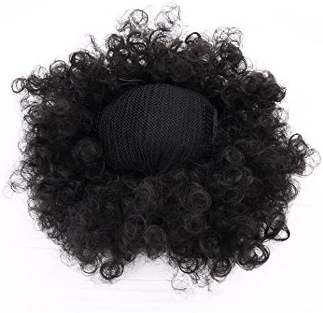 Miss Rola Synthetic Hair Bun Extension Donut Chignon Hair Hairpieces Wig Updo Hair Bun,Clip In Hair Extensions,Afro Kinky Curly For African American Black Women