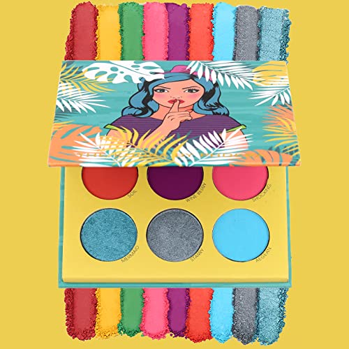 AQUAPURITY -PHOERA 9 Colours Eyeshadow Palette Super Pigmented Shimmer & Matte Metallic Velvety Long Lasting Blendable Makeup Palettes Professional Eye Shadow Palette For Women Girls (KONKA)