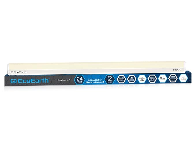 EcoEarth Hexa LED Wall Batten Tubelight 24 Watt Neutral White 4000K, BIS Approved