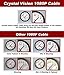 Crystal Vision Premium 1080P HD BNC CCTV Surveillance Security Camera Combo Cable Premade Siamese W/Coupler for Samsung, Lorex, Swann, Q-See, Defender, Amcrest, Zosi, Kguard, etc, 60'