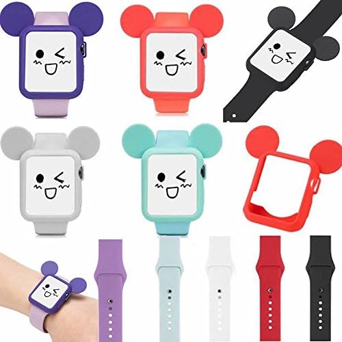 CingoTek Disney Mickey Mouse Silicone Case and Bracelet for Apple Watch 38/42 mm 1, 2, 3