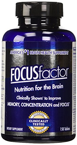 FOCUSfactor Dietary Supplement 150 Tablets, America's #1 Selling Brain Supplement, Supports and Maintains Memory, Concentration, and Focus (Pack of 2) FOCUSfactor Dietary Supplement 150 Tablets, America's #1 Selling Brain Supplement, Supports and Maintains Memory, Concentration, and Focus (Pack of 2)
