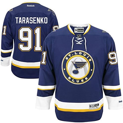 NHL St. Louis Blues 91 Vladimir Tarasenko Men's Premier Jersey Navy Blue color Size M
