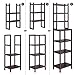 SONGMICS 7-Tier Bamboo Bathroom Shelf, 2-in-1 Design Adjustable Storage Rack, Free Standing Multifunctional Organizer, Shelving Unit for Washroom, Living Room, Kitchen, Brown UBCR01BR