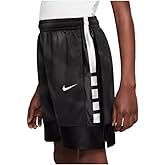Nike Boys Elite 8" Basketball Shorts Standard Fit X-Large Black/White