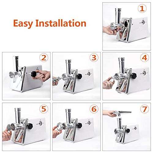 Electric Meat Grinder, Multi-function Stainless Steel Sausage Maker Meat Mincer 2800W Max for Home Kitchen (US Stock)