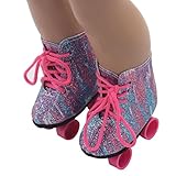 Wensltd Clearance! Glitter Doll Shoes Straps Boots For 18 Inch Our Generation American Girl Doll