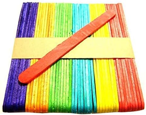 Beautiful Craft - 250x Coloured Lolly Sticks Jumbo Large Wooden Lollipop Craft Wax Beauty - Wood Home Filigree Tool Making Cake Jewelry Round Cutter Mooncake Mold Kit Wood Mold Set Mid Mol
