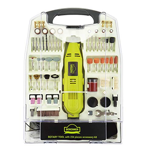 DEWINNER Rotary Tool Kit 135W with 234pc Accessory Set & Storage Case, Variable Speed 8000-33000rpm, Ideal for DIY, Woodwork & Hobby Craft, Dremel Compatible DWTK1201