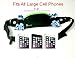 Finish It! Gear – Three Pocket Running Gear Bag, Holds All Large Cell Phones, Black, Green Trim