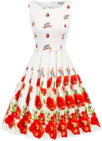 grace karin boatneck sleeveless vintage tea dress belt