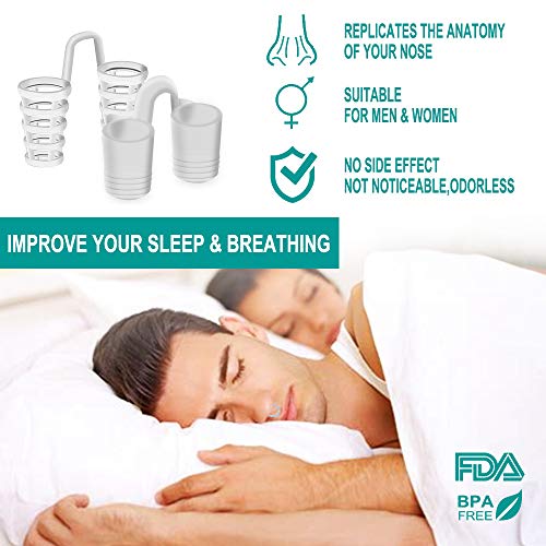 Snoring Solution-Anti Snoring Devices for Peace and Mind ! Medical Grade Nasal DilatorsI -Instanly Started Up to 50% Airflow-8 Pack Nose Vents Sleep Aid kit,Crystal - Thumbnail 4
