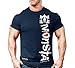 Monsta Clothing Co. Men's Bodybuilding Workout (Sig.20-Vertical) T-Shirt (G:NY) Navy