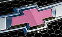 VVIVID Gloss Pink Auto Emblem Vinyl Wrap Overlay Cut-Your-Own Decal for Chevy Bowtie Grill, Rear Logo DIY Easy to Install 11.80&rdquo; x 4&rdquo; Sheets (x2)