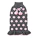 KYEESE Dog Sweaters with Leash Hole for Small Dogs Turtleneck Dog Sweater Dress for Girl Polka Dot Knit Pullover Doggie Sweater Warm Pet Sweater