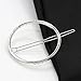 Adecco LLC 7pcs Minimalist Dainty Gold Silver Hollow Geometric Metal Hairpin Hair Clip Clamps,Circle, Triangle and Moon etc (silver)