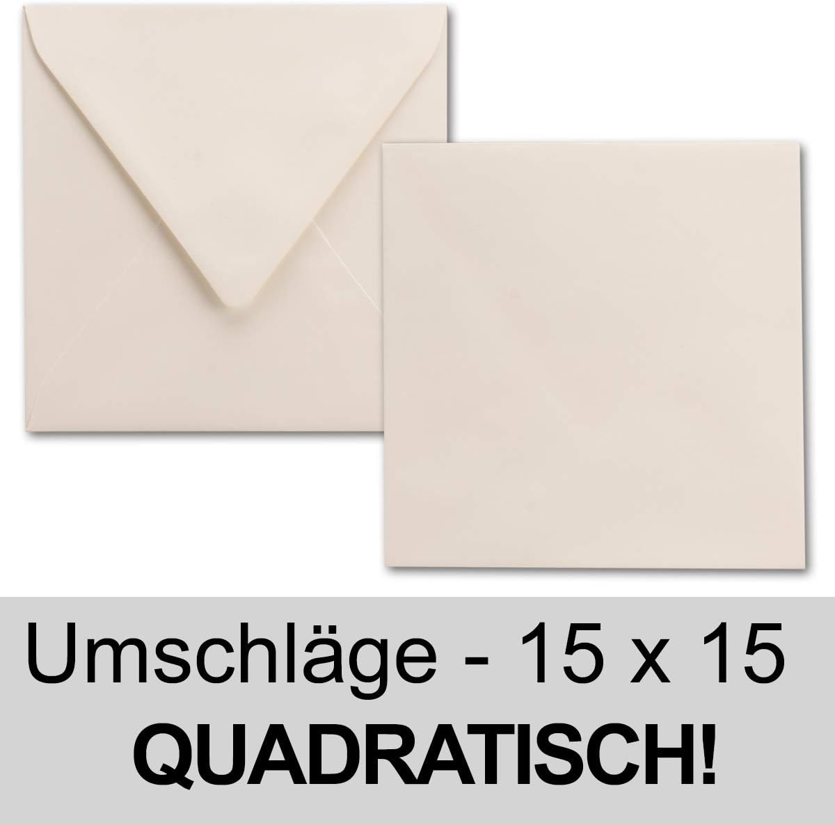 Natural White Square Envelopes 100 g/m², 150 x 150 mm Nassklebung, Quality Brand Gustav - Image 3