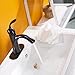 BWE Bathroom Sink Faucet with Drain Assembly with Overflow and Supply Line Single Handle Oil Rubbed Bronze Single Hole Lavatory Basin Mix Tap