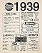 8x10 1939 Birthday Gift // Back in 1939 Newspaper Poster // 86th Birthday Gift // 86th Party Decoration // 86th Birthday Sign // Born in 1939 Print (Newspaper, 1939)