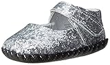 pediped Originals Delaney Crib Shoe (Infant/Toddler),Silver,Small (6-12 Months)