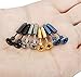 FUNRUN JEWELRY 4 Pairs Stainless Steel Punk Rock Womens Mens Screw Stud Earrings 4 Colors