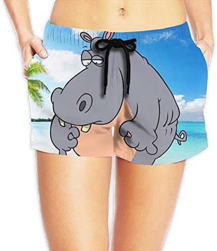Women's Slim Fit Beach Trees Tropical Waist Shorts