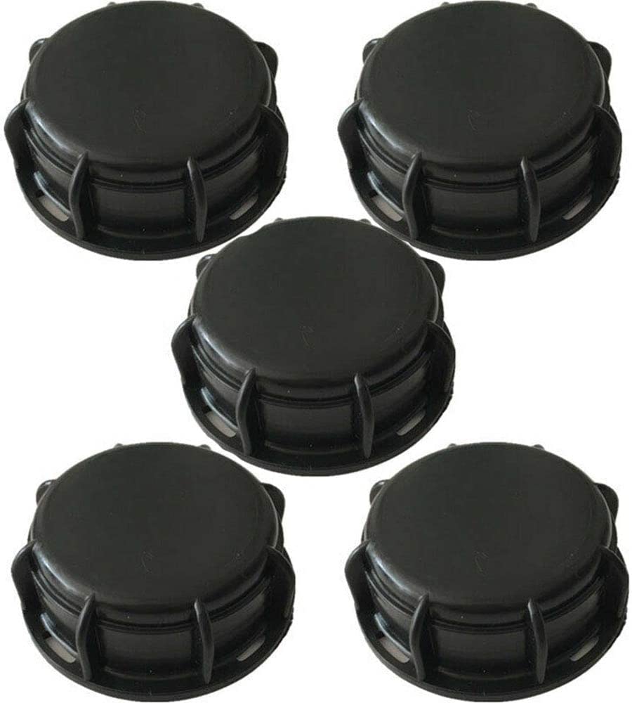 Boxonly 5PCS IBC Water Tank Adapter End Cap Tank Cap S60x6 60mm Dust Cap Coarse Thread Standard Seal Leakproof Cover