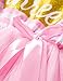 NNJXD Girl Shinny Stripe Baby Girl Printed Tutu Dress Size (100) 2-3 Years Gold&Pink