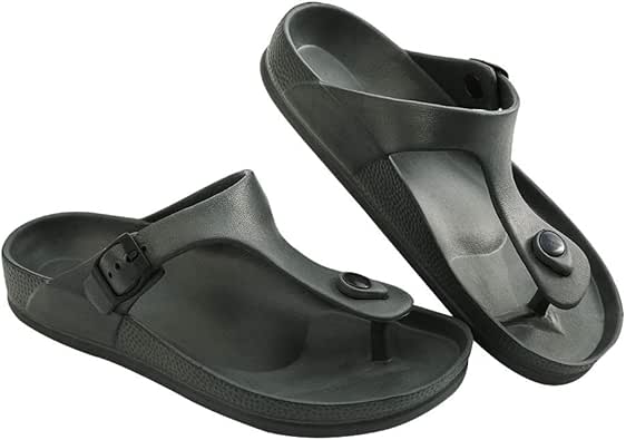 buckle mens flip flops
