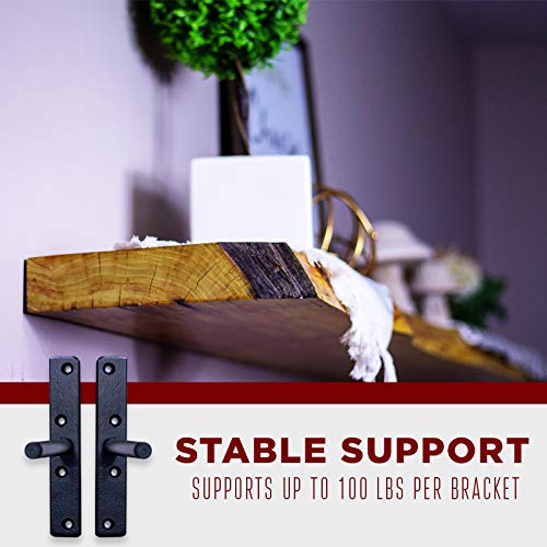 Floating Shelf Brackets Drill Bit Included (4pcs) Firm Foundation