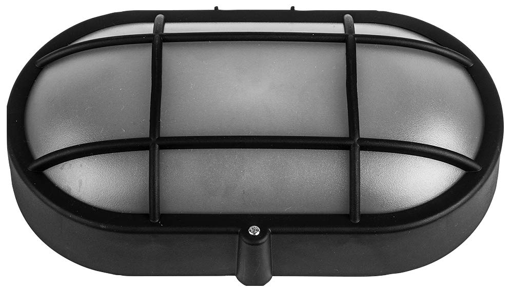 Pro Elec PEL00829 Outdoor Bulkhead Light Fitting, E27, IP44, Black